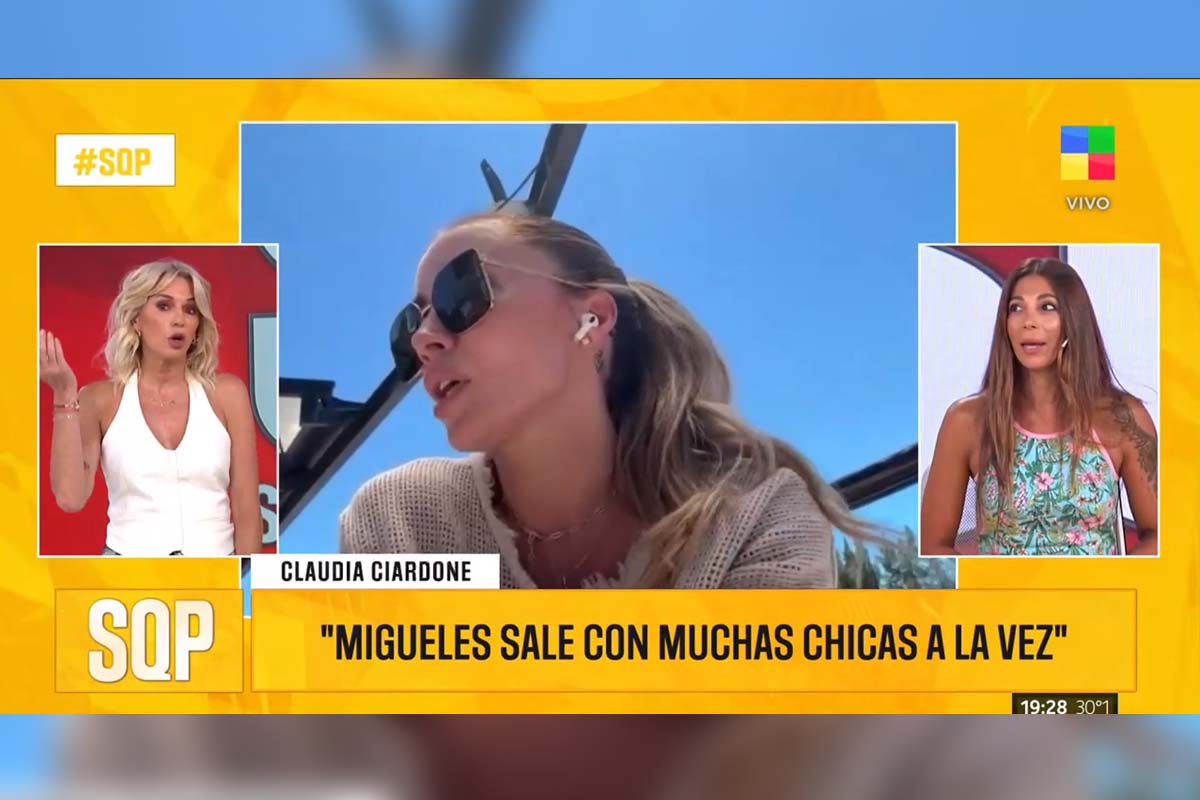 Claudia Ciardone hablando con Yanina Latorre en SQP sobre el escándalo con Martín Migueles, novio de Wanda Nara.