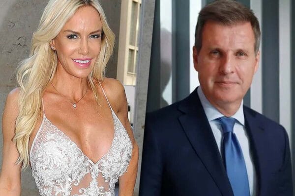 Foto de Luciana Salazar por un lado y una de Martín Redrado por el otro.