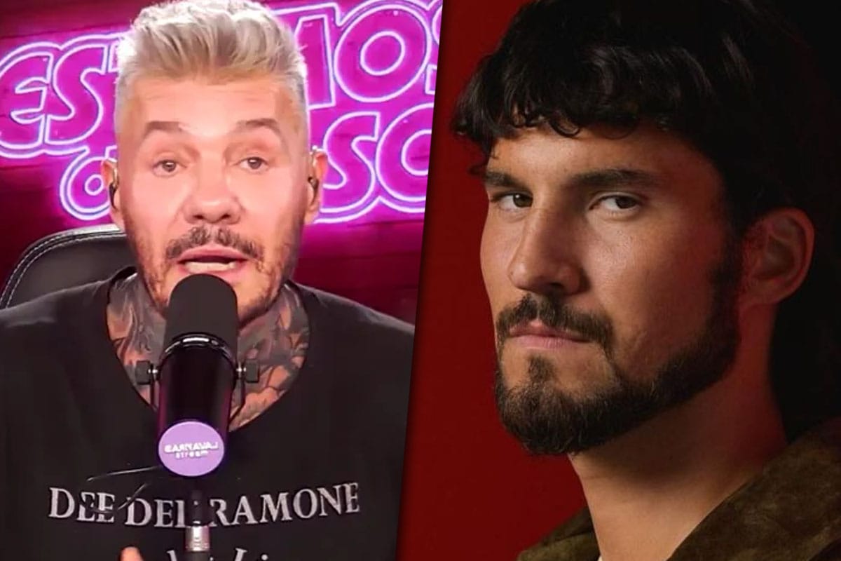 Collage de fotos con Marcelo Tinelli por un lado y por el otro una foto de su hijo, Francisco.