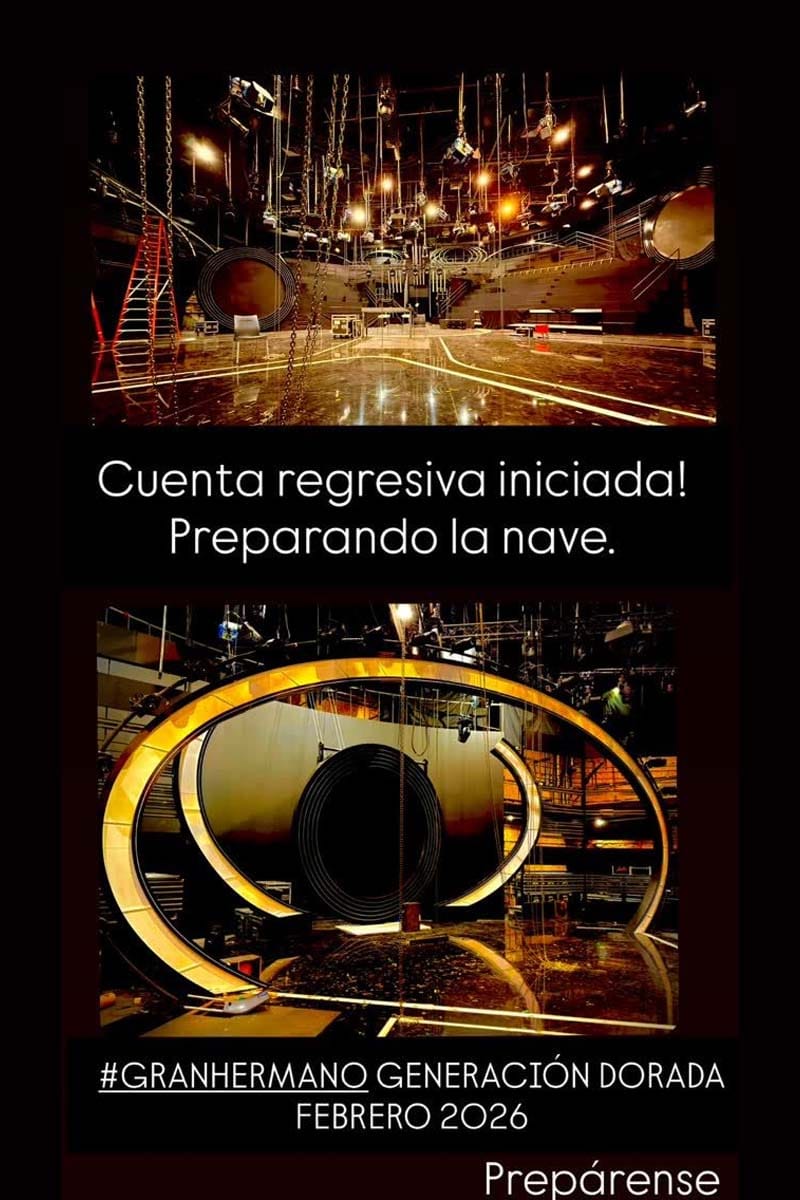 Posteo de Instagram de Santiago del Moro mostrando "La Nave", el nuevo estudio de Gran Hermano: Generación Dorada.