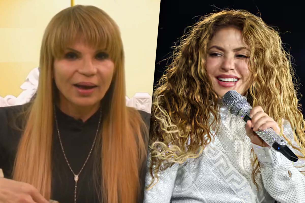 Collage de fotos con Mhoni Vidente por un lado y Shakira por el otro.