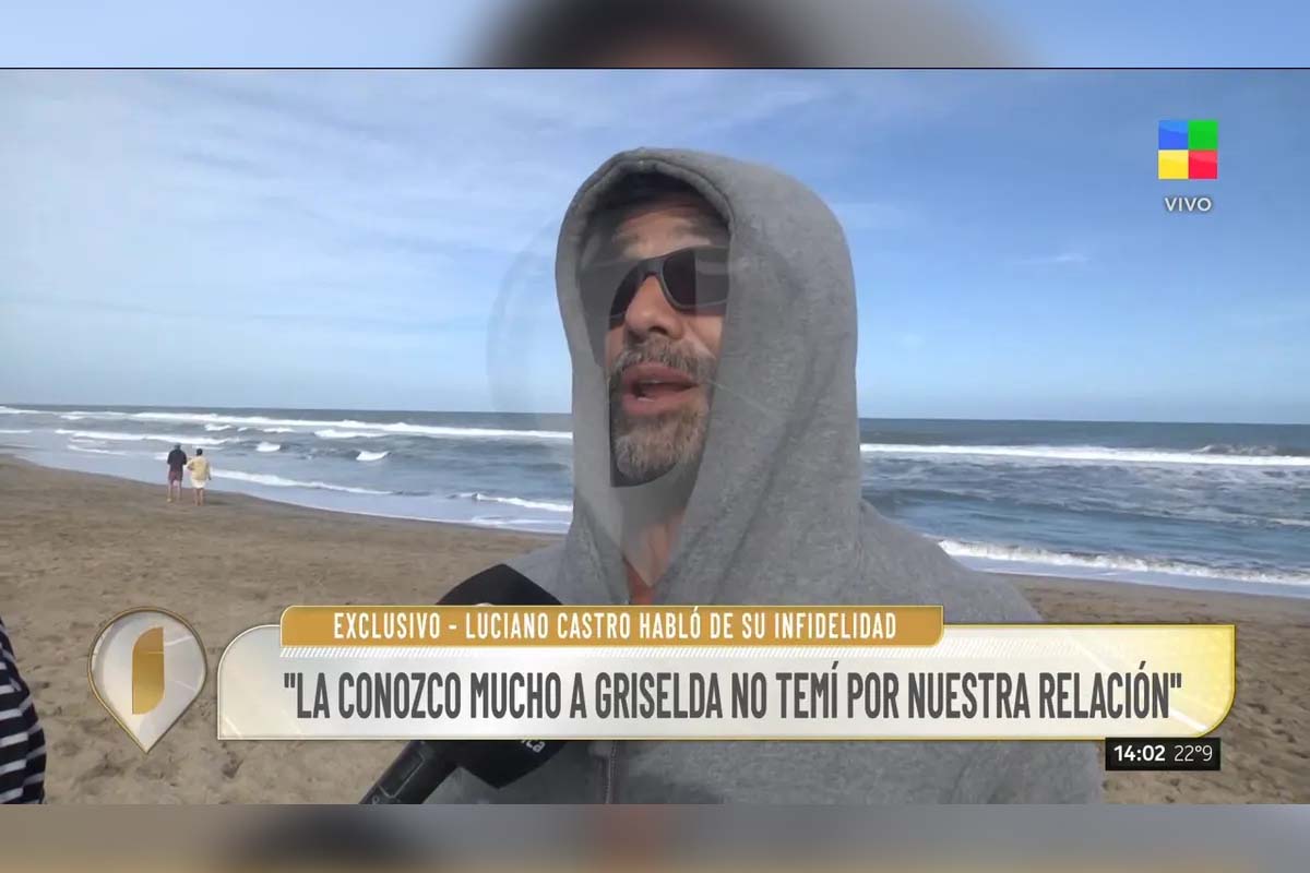 Captura de pantalla del programa "Intrusos" con la conversación con Luciano Castro acerca de los audios de la infidelidad.