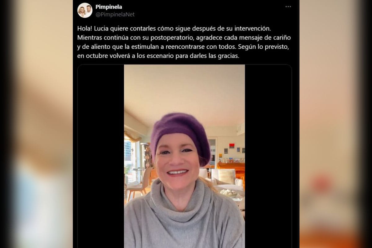 Captura de pantalla del mensaje de Los Pimpinela en X hablando sobre la salud de Lucía Galán.