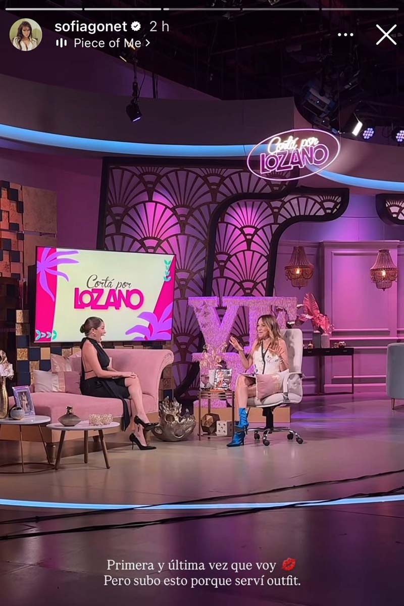 Posteo de Sofía Gonet contra el programa de Verónica Lozano.